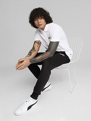 Polo 'Puma' em piqué de algodão