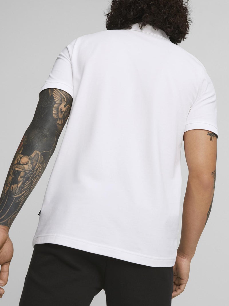 Polo 'Puma' em piqué de algodão BRANCO - Kiabi