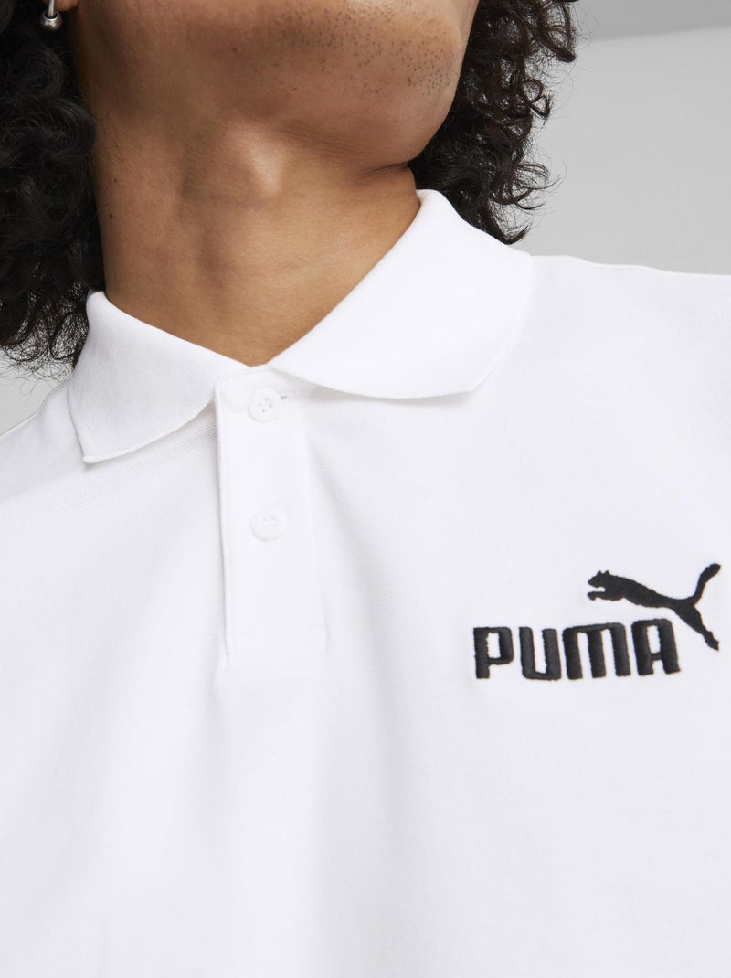 Polo 'Puma' em piqué de algodão BRANCO - Kiabi