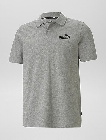 Polo 'Puma' em piqué de algodão