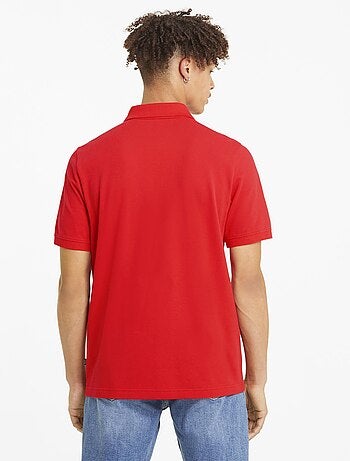 Polo 'Puma' em piqué de algodão