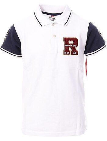 Polo Redskins para Menino Branco e Azul-Marinho PO3044