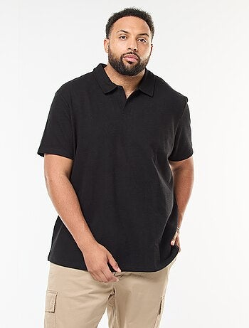 Polo regular em algodão liso