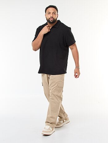 Polo regular em algodão liso
