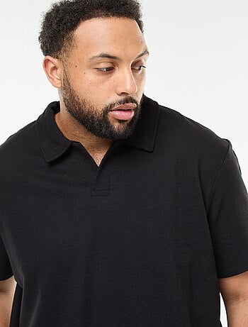 Polo regular em algodão liso