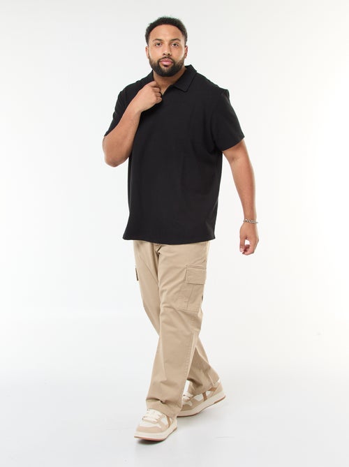 Polo regular em algodão liso - Kiabi