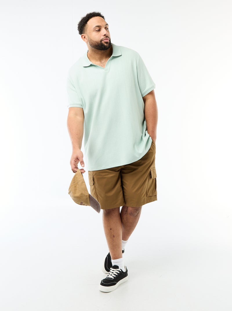 Polo regular fit de manga curta Azul - Kiabi