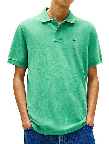 Polo regular vermelho tommy hilfiger para homem