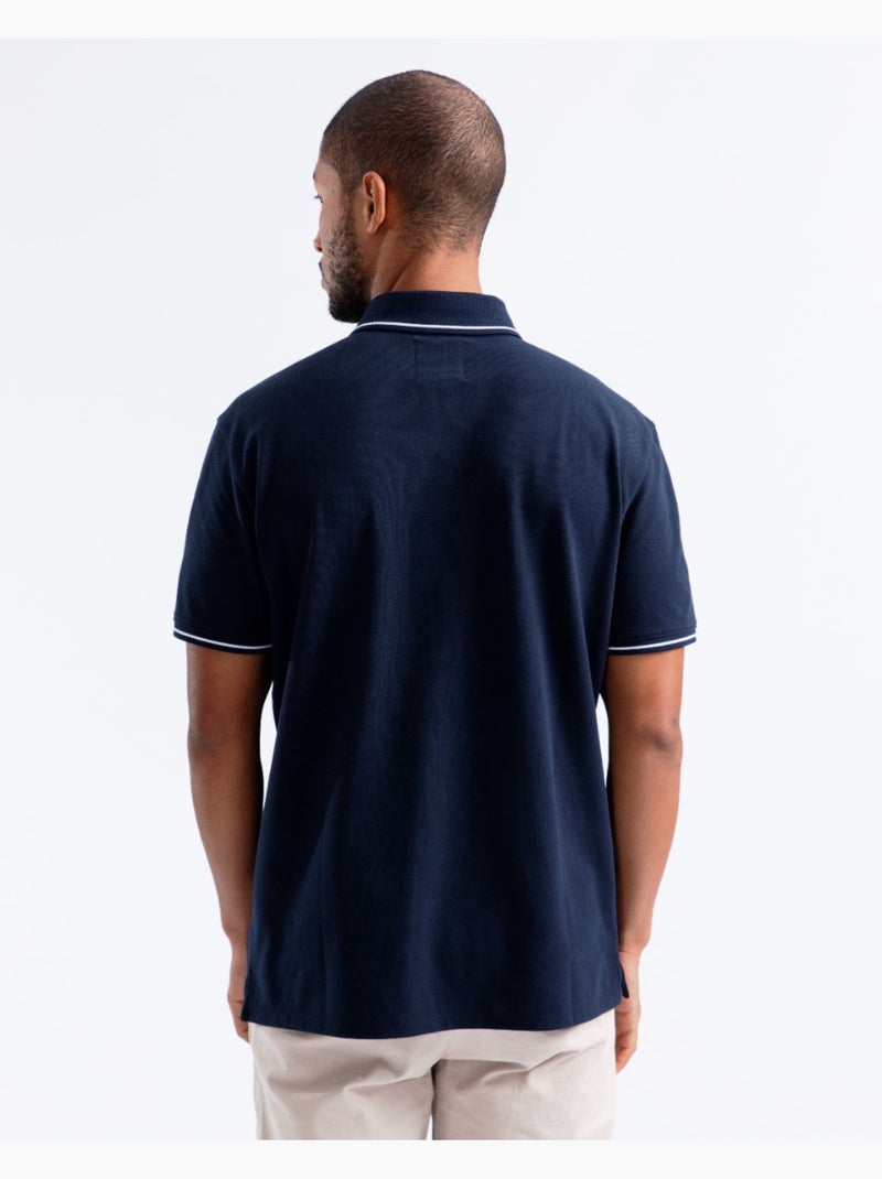 Polo regular leisure azul mangas curtas Azul - Kiabi