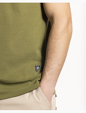 Polo regular leisure verde mangas curtas
