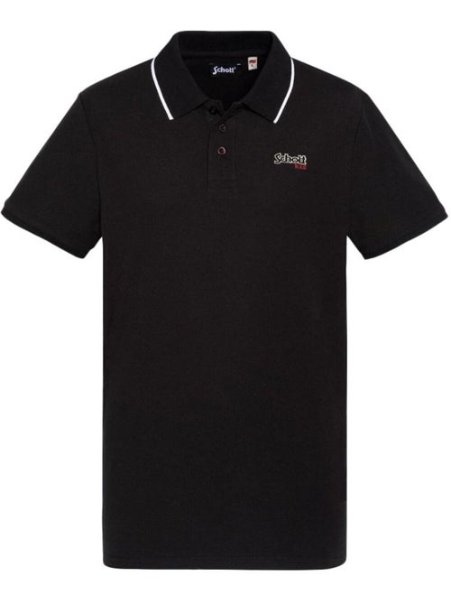 Polo Schott Paul Preto para Homem em Piqué - Kiabi Polo Schott Paul Preto para Homem em Piqué - Kiabi