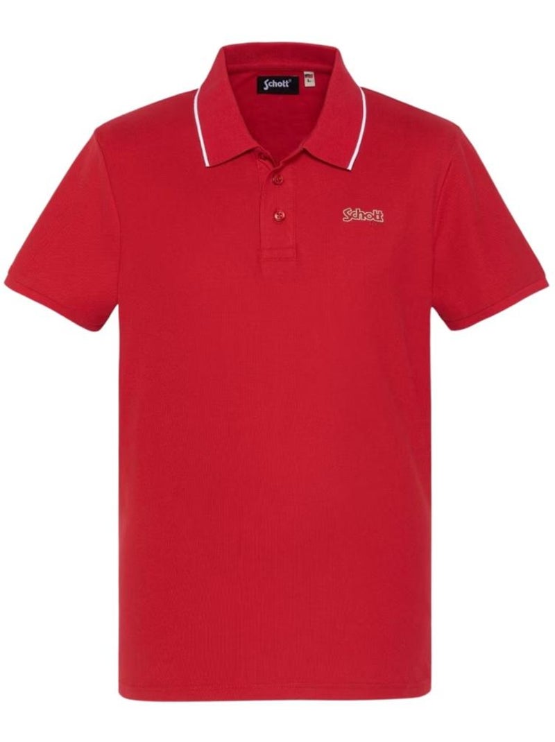 Polo Schott Piqué Paul Vermelho para Homem Vermelho - Kiabi