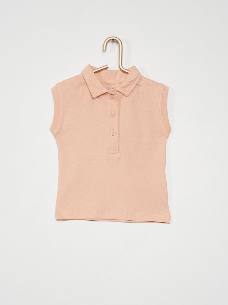 Polo sem mangas ROSA - Kiabi