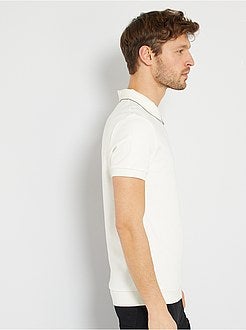 Polo slim com colarinho com fecho - Kiabi