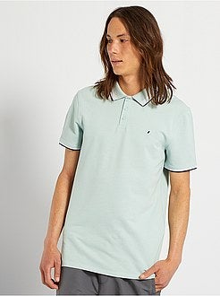 Polo slim em piqué de algodão - Kiabi