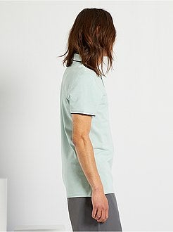 Polo slim em piqué de algodão - Kiabi