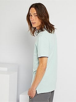 Polo slim em piqué de algodão - Kiabi