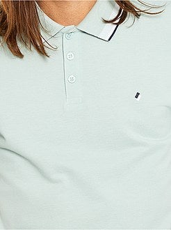 Polo slim em piqué de algodão - Kiabi