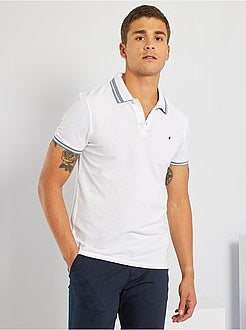 Polo slim em piqué de algodão - Kiabi