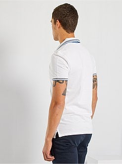 Polo slim em piqué de algodão - Kiabi