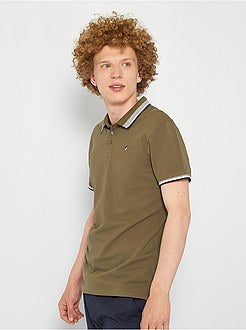 Polo slim em piqué de algodão - Kiabi