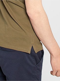 Polo slim em piqué de algodão - Kiabi