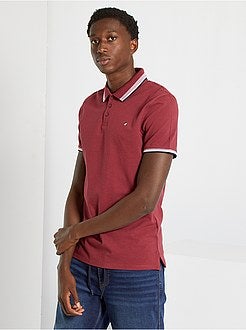 Polo slim em piqué de algodão - Kiabi