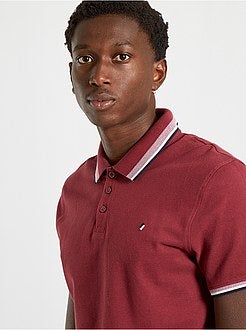Polo slim em piqué de algodão - Kiabi