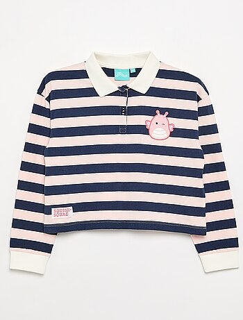 Polo 'Squishmallow' às riscas