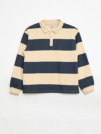 Polo sweat às riscas