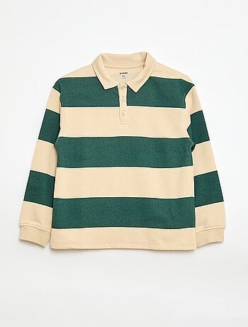 Polo sweat às riscas