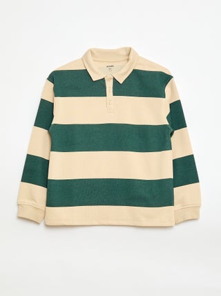 Polo sweat às riscas