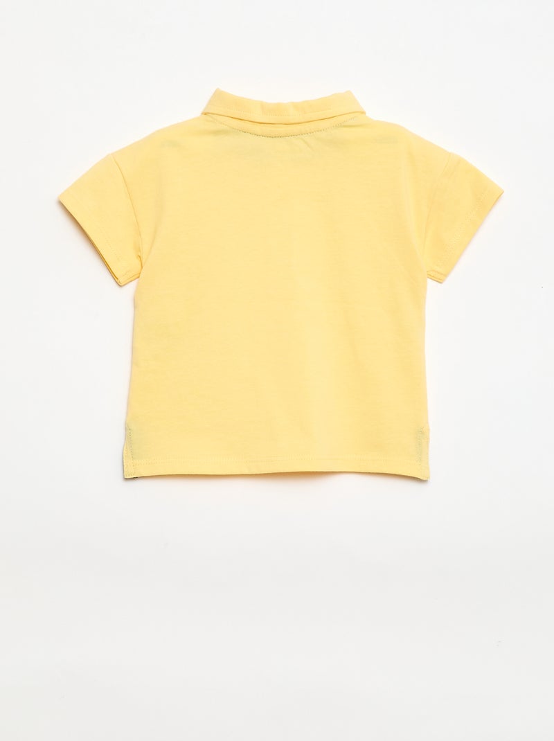 Polo T-shirt com Estampa Amarelo - Kiabi