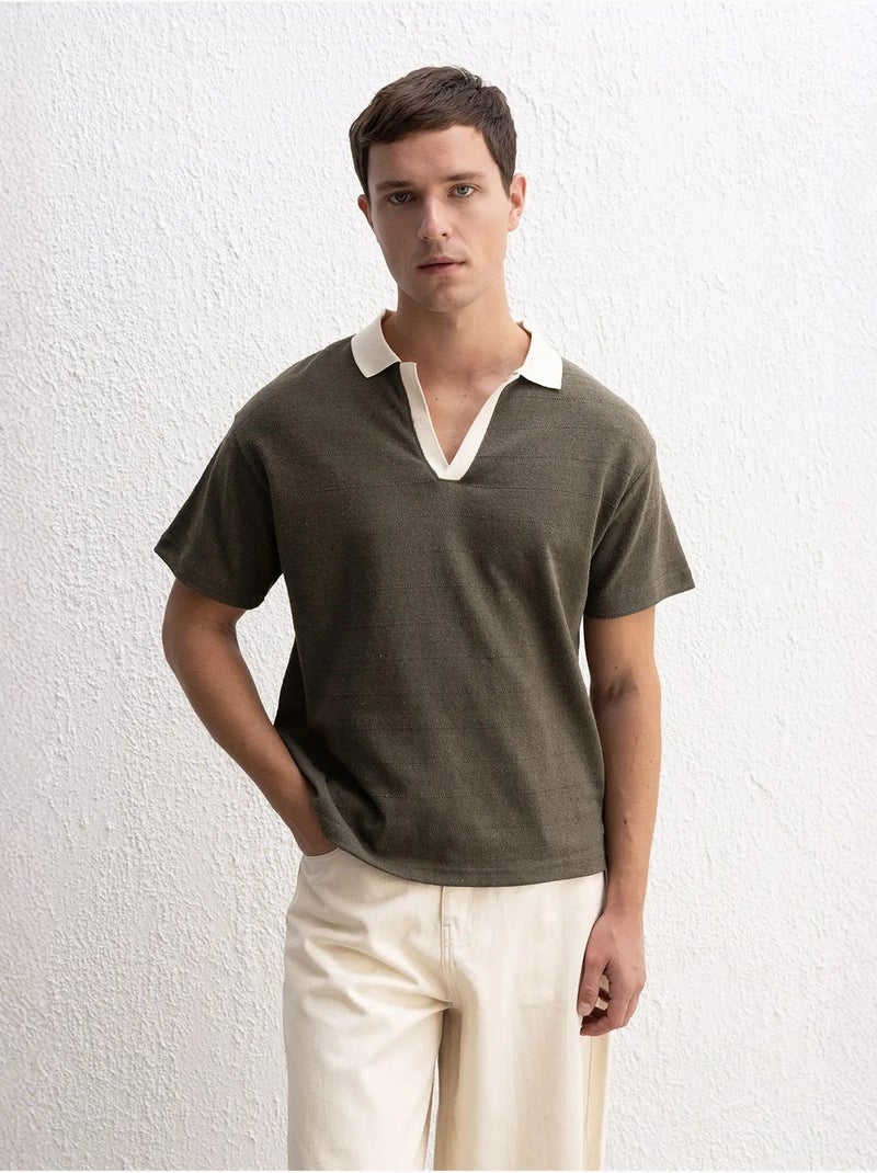 Polo t-shirt comfort fit giesto Cáqui - Kiabi