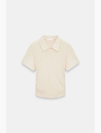 Polo t-shirt cropped de mulher slim fit dilvin