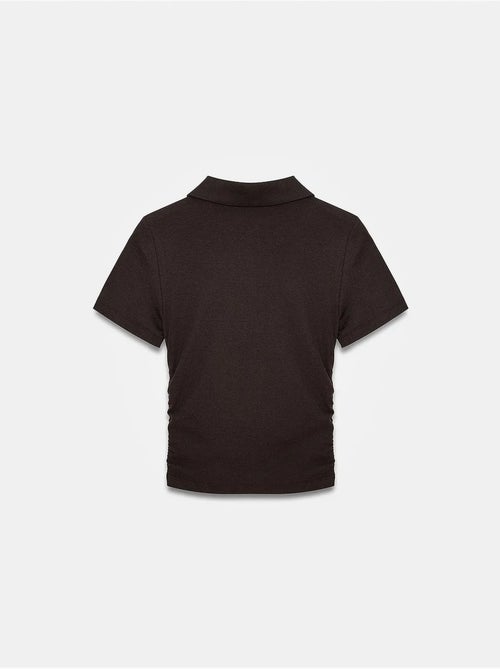 Polo t-shirt cropped de mulher slim fit dilvin - Kiabi Polo t-shirt cropped de mulher slim fit dilvin - Kiabi