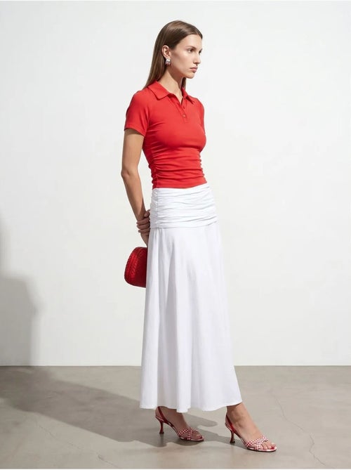 Polo t-shirt cropped de mulher slim fit dilvin - Kiabi Polo t-shirt cropped de mulher slim fit dilvin - Kiabi