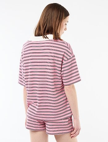 Polo T-shirt Largo em Felpo