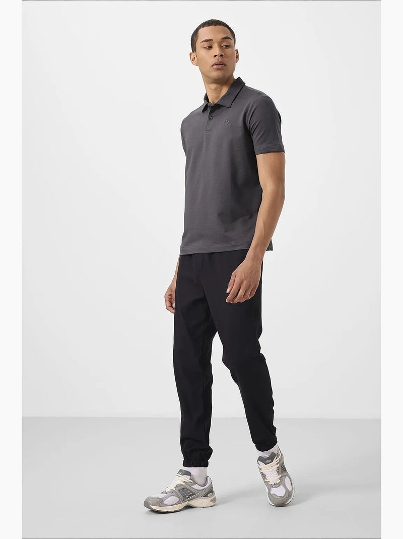 Polo t-shirt masculina em algodão e elastano tommy Cinza-preto - Kiabi