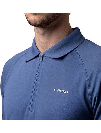 Polo técnico de ténis com meio fecho homem