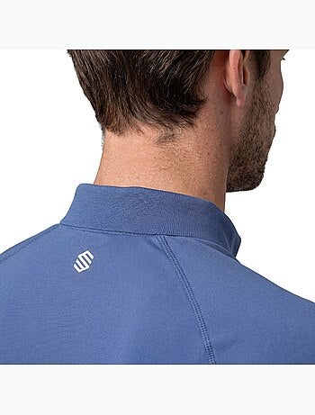 Polo técnico de ténis com meio fecho homem