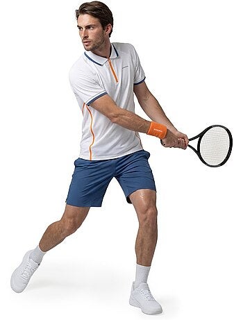Polo técnico de ténis com meio fecho homem