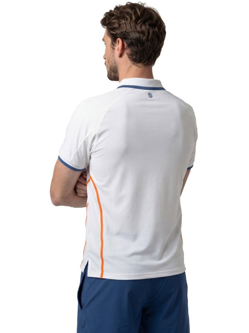 Polo técnico de ténis com meio fecho homem Branco - Kiabi