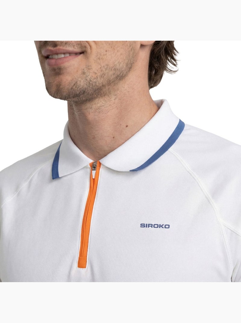 Polo técnico de ténis com meio fecho homem Branco - Kiabi