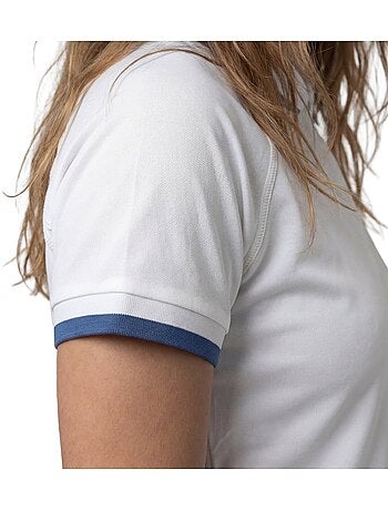 Polo técnico de ténis com meio fecho mulher
