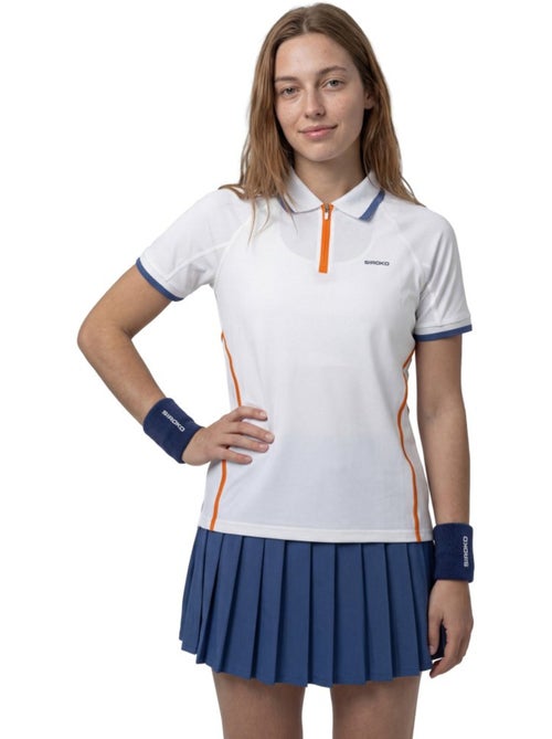 Polo técnico de ténis com meio fecho mulher - Kiabi