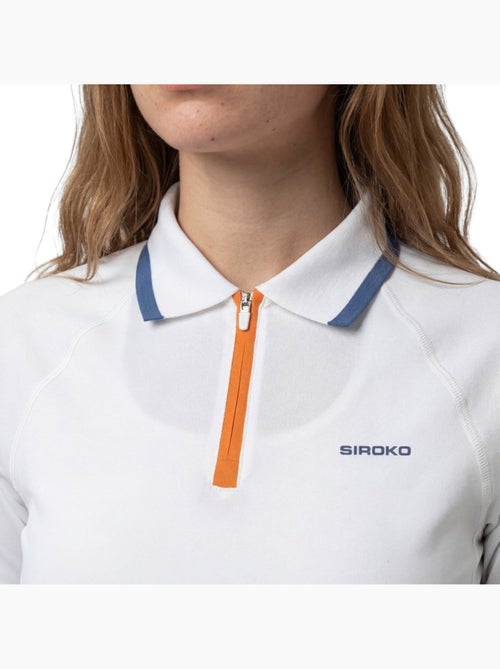 Polo técnico de ténis com meio fecho mulher - Kiabi