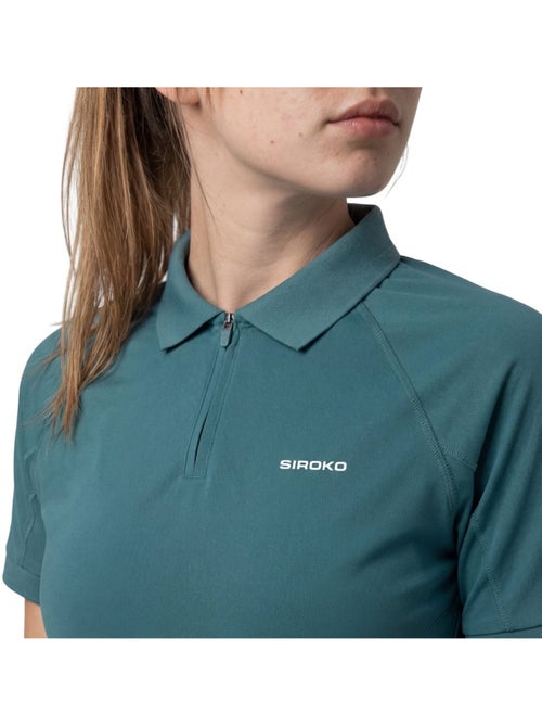 Polo técnico de ténis com meio fecho mulher - Kiabi
