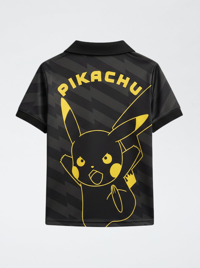 Polo tipo camisola de futebol 'Pokémon' Preto - Kiabi