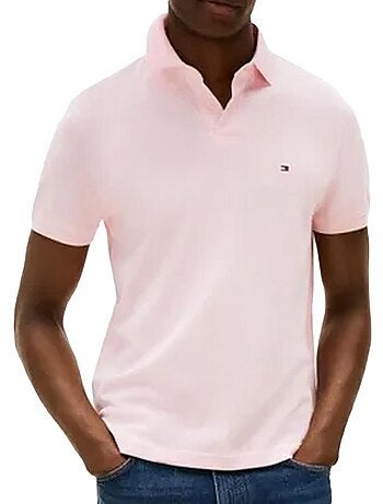 Polo tommy hilfiger 1985 regular fit rosa para homem